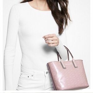 MICHAEL KORS JODIE SMALL TOTE BAG PURSE SHERBE SIGNATURE LOGO CIRCLE MONOGRAM